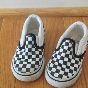 Toddler checker Vans shoes